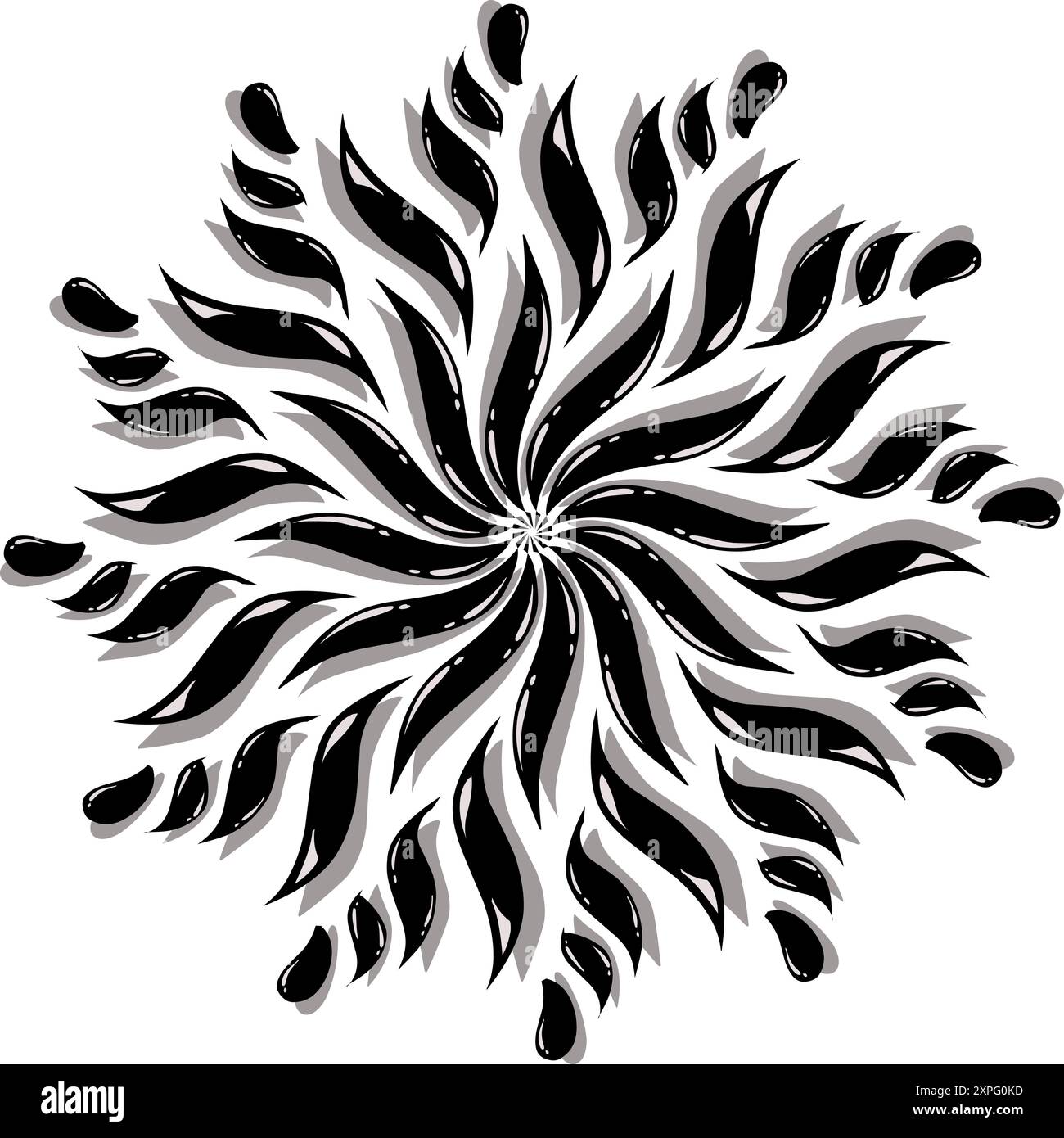 Conception d'illustration d'élément mandala tribal noir. Parfait pour les tatouages, icônes, éléments de fond et fonds d'écran, autocollants Illustration de Vecteur