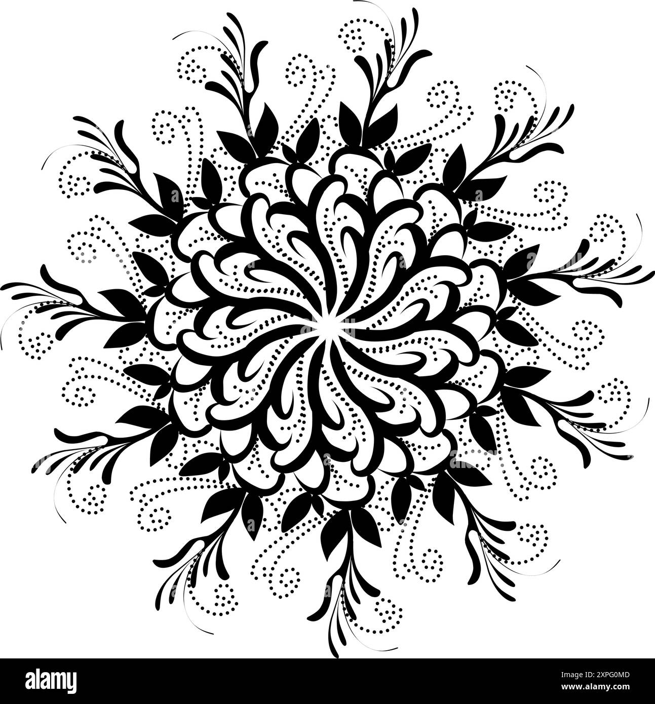 Conception d'illustration d'élément mandala tribal noir. Parfait pour les tatouages, icônes, éléments de fond et fonds d'écran, autocollants Illustration de Vecteur