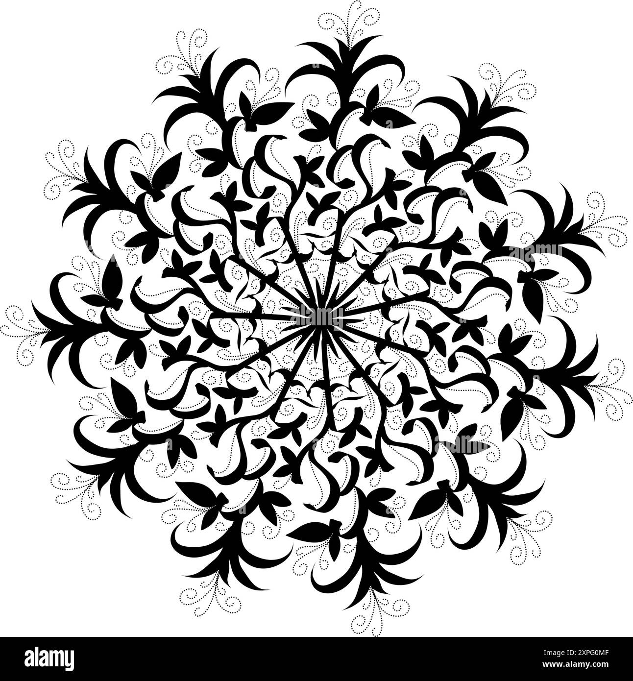 Conception d'illustration d'élément mandala tribal noir. Parfait pour les tatouages, icônes, éléments de fond et fonds d'écran, autocollants Illustration de Vecteur