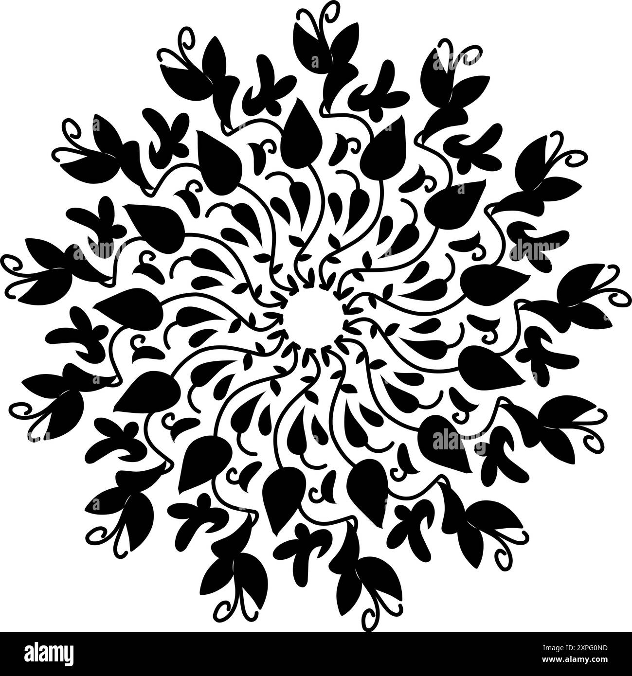 Conception d'illustration d'élément mandala tribal noir. Parfait pour les tatouages, icônes, éléments de fond et fonds d'écran, autocollants Illustration de Vecteur