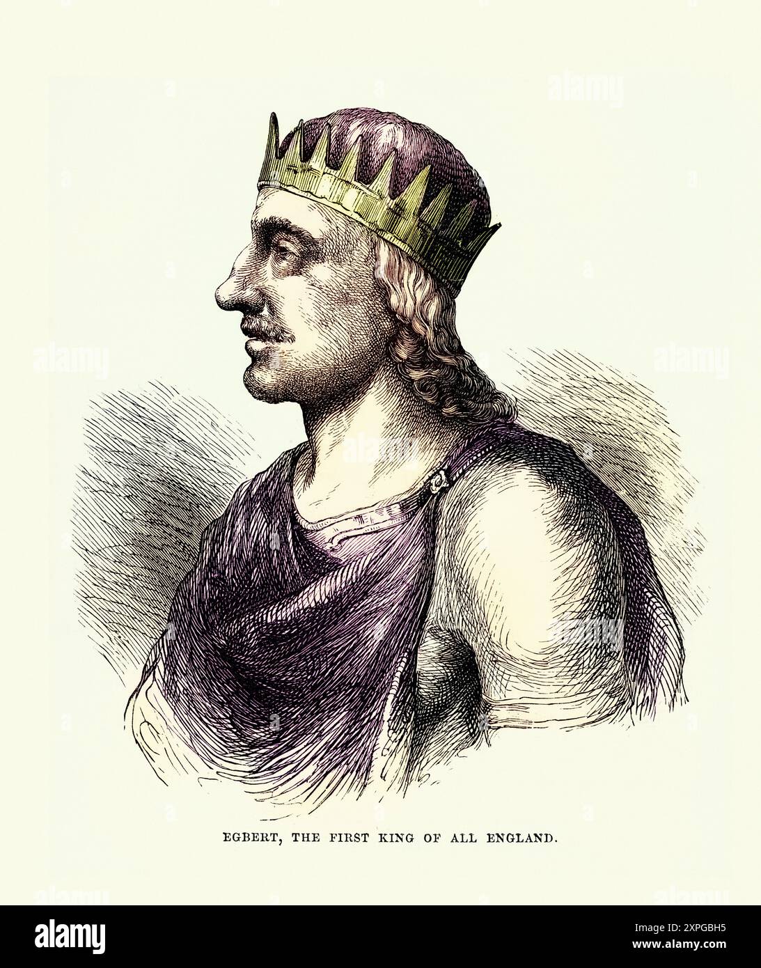 Ecgberht ou Egbert, roi du Wessex de 802 jusqu'à sa mort en 839 Banque D'Images