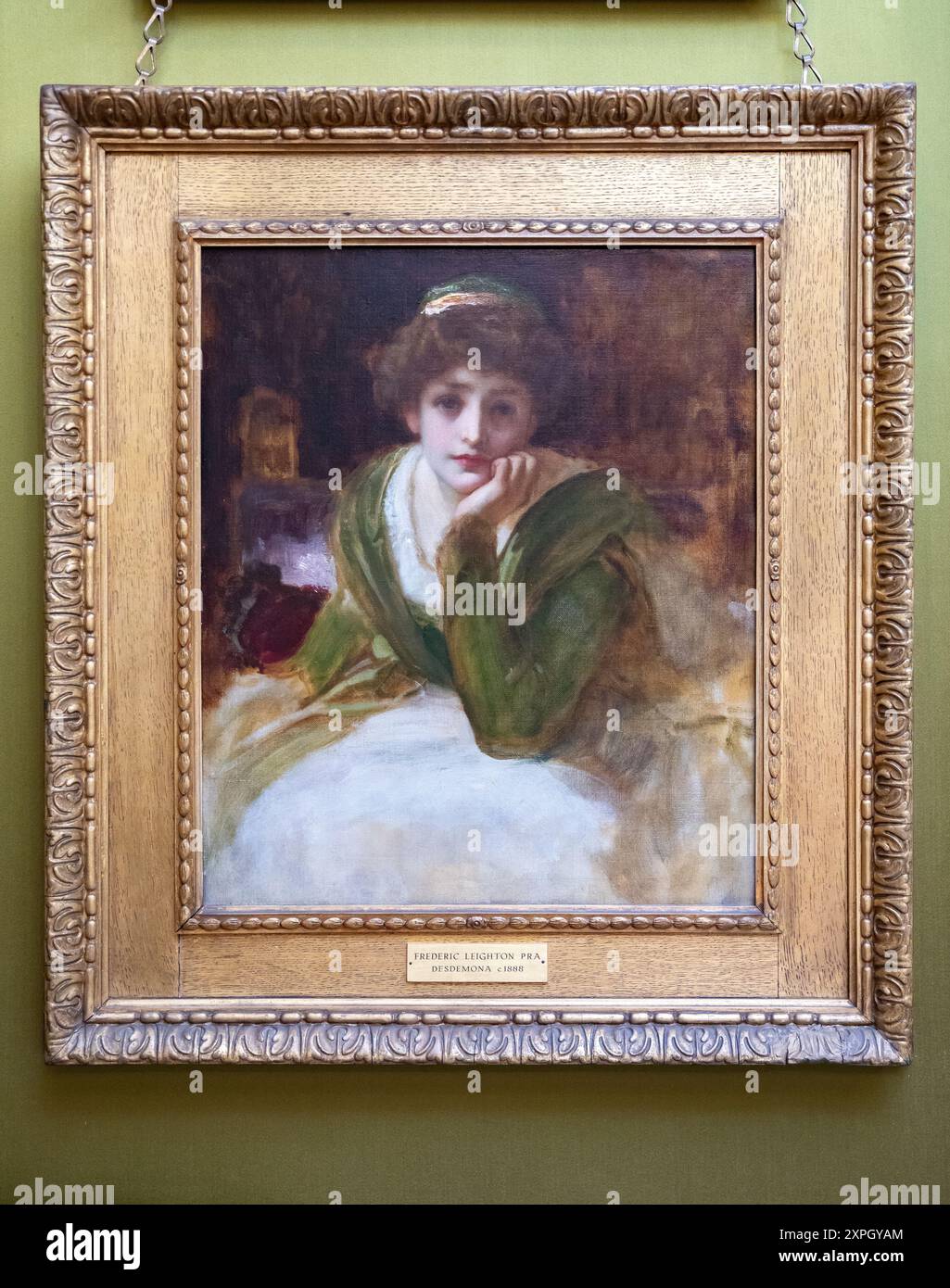 Etude pour 'Desdemona' par Frederick Leighton. Banque D'Images