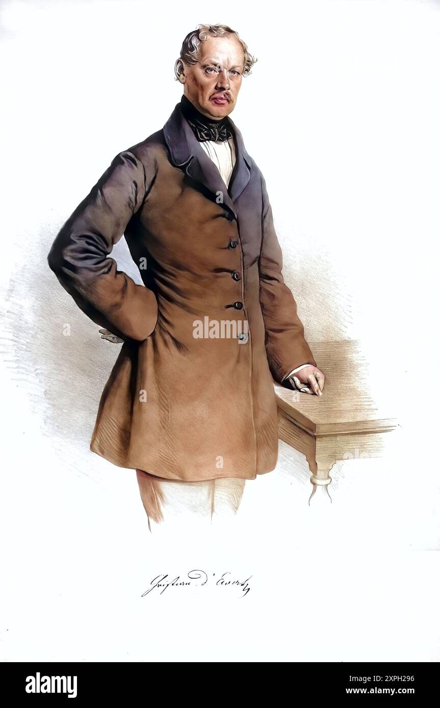 Christian d'Elvert (né le 11 avril 1803 à Brno, Margraviat de Moravie, mort le 23 janvier 1896) était un homme politique autrichien local, historien régional de Moravie et membre du Conseil impérial au parlement de Vienne, reproduction historique, restaurée numériquement d'un original du XIXe siècle, date d’enregistrement non indiquée / , Christian d’Elvert (geb. 11. Avril 1803 à Brünn, Markgrafschaft Mähren, est. 23. Januar 1896 ebenda) War ein österreichischer Kommunalpolitiker, Landeshistoriker von Mähren sowie Reichsratsabgeordneter im Parlament in Wien, Historisch, digital restaurierte Reproduktion Banque D'Images