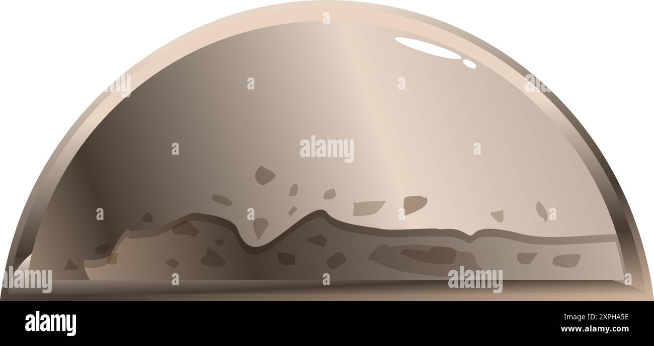 Le demi-globe terrestre révèle la structure interne du noyau de la planète Illustration de Vecteur