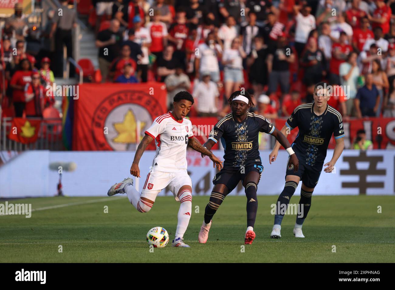 Toronto, ON, Canada, 13 juillet 2024, J. Marshall-Rutty #7 au match de la Ligue majeure de soccer entre Toronto FC et Philadelphia Union au stade BMO. Banque D'Images