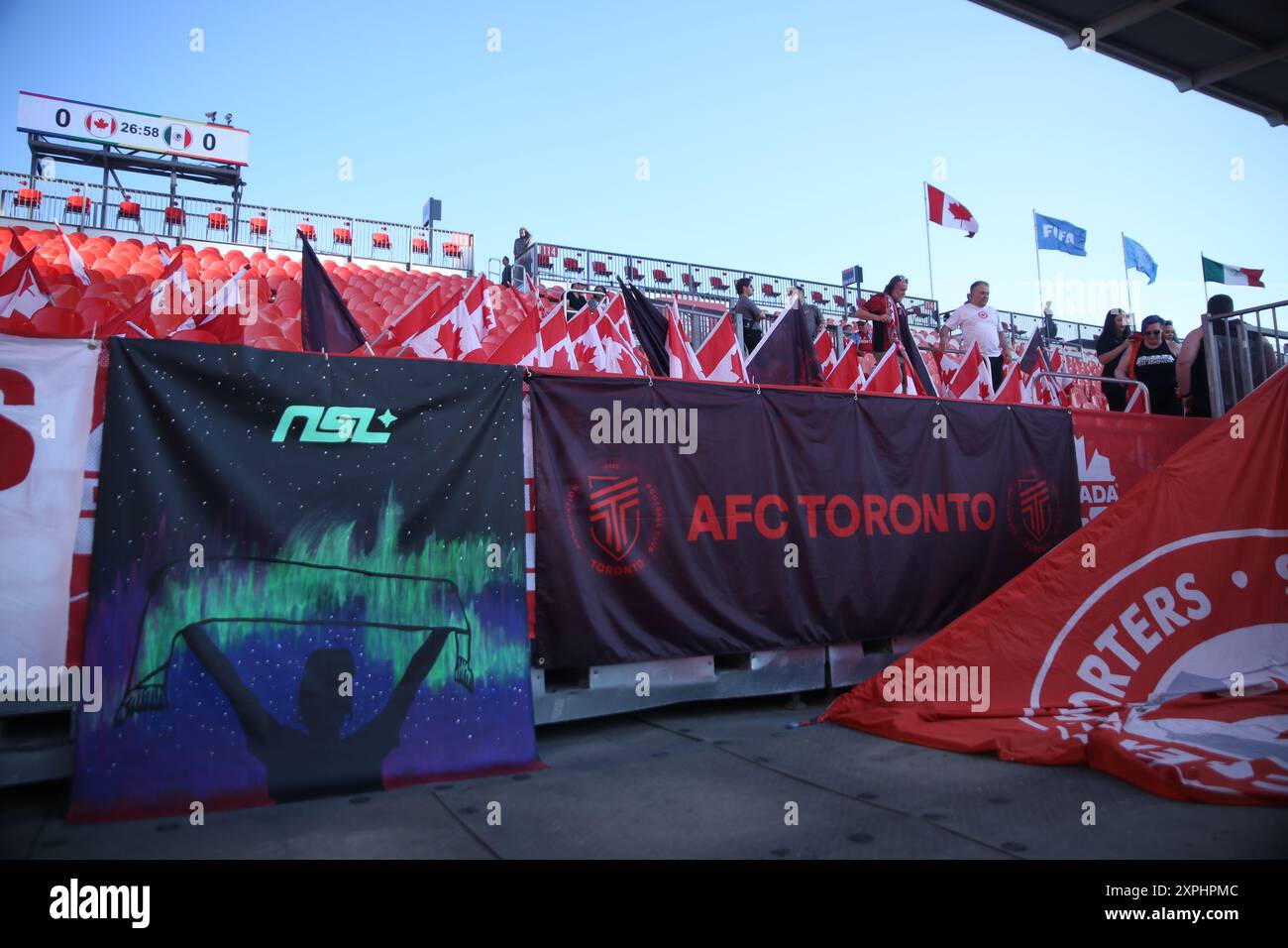 Toronto, Ontario, Canada, 4 juin 2024, match amical international entre l’équipe nationale féminine du Canada et l’équipe nationale féminine du Mexique au BMO Field Banque D'Images