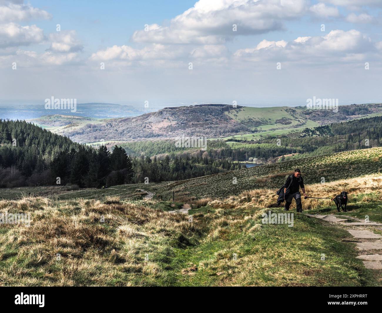 Le chemin vers Shutlingsloe, Macclesfield Forest, Cheshire. Banque D'Images