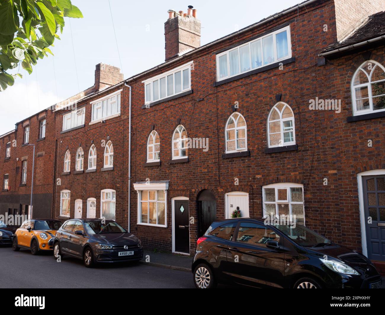 Silk Weavers Cottages dans le Leek North Staffordshire Banque D'Images