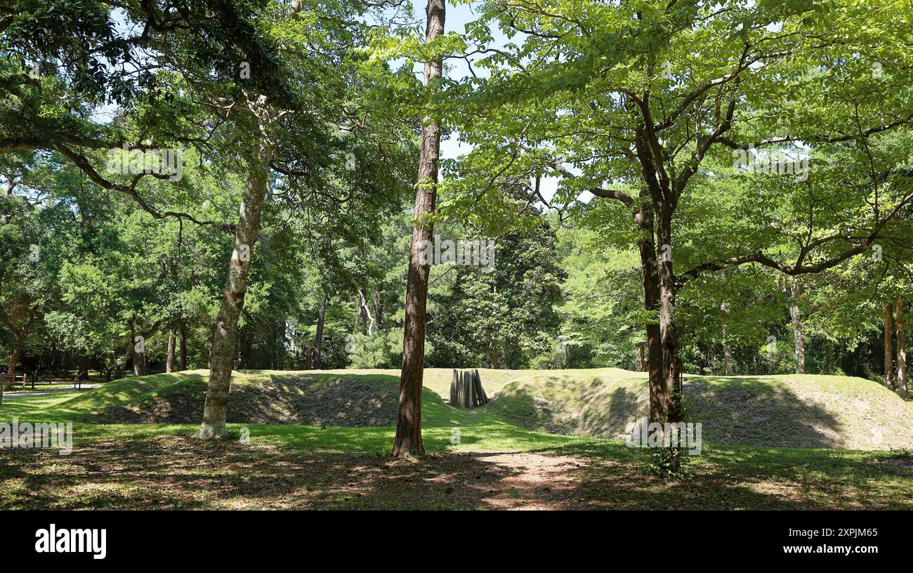 Roanoke Earthworks Historical Location - Roanoke Island North Carolina - emplacement de la colonie anglaise perdue originale à la fin des années 1500 Banque D'Images