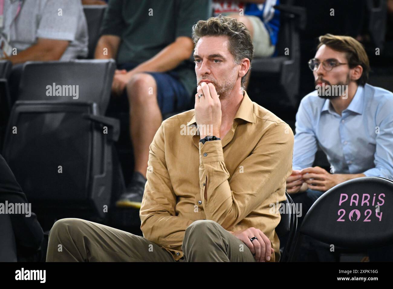 Paris, France. 06 août 2024. Pau Gasol, basket-ball, quart de finale masculin entre la France et le Canada lors des Jeux Olympiques de Paris 2024 le 6 août 2024 à l'Arena Bercy à Paris, France - photo Federico Pestellini/Panoramic/DPPI Media Credit : DPPI Media/Alamy Live News Banque D'Images