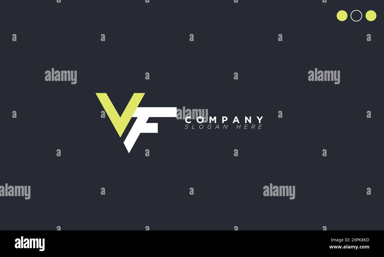 VF lettres alphabétiques initiales logo monogramme Illustration de Vecteur
