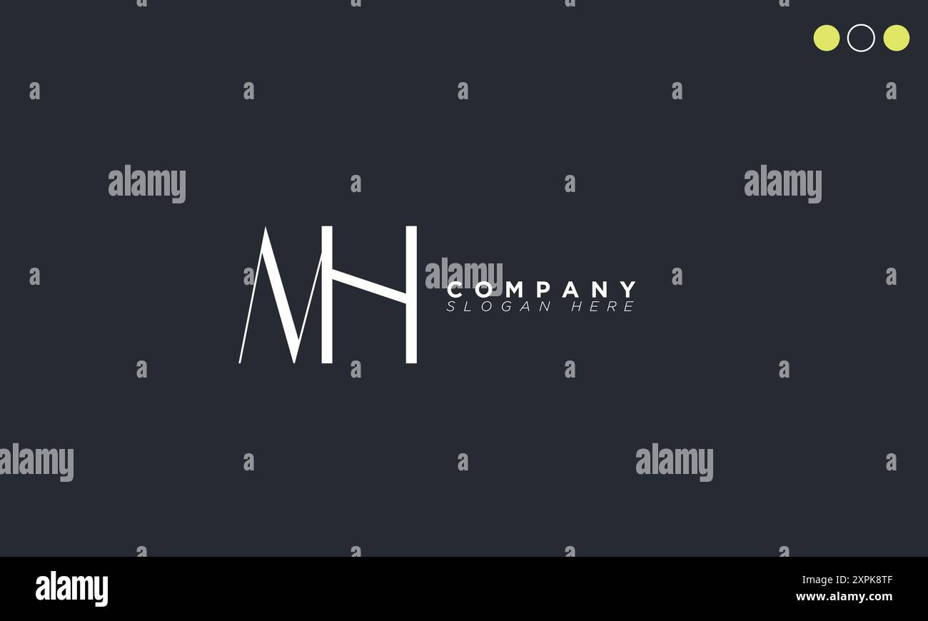 MH lettres alphabétiques initiales logo monogramme Illustration de Vecteur