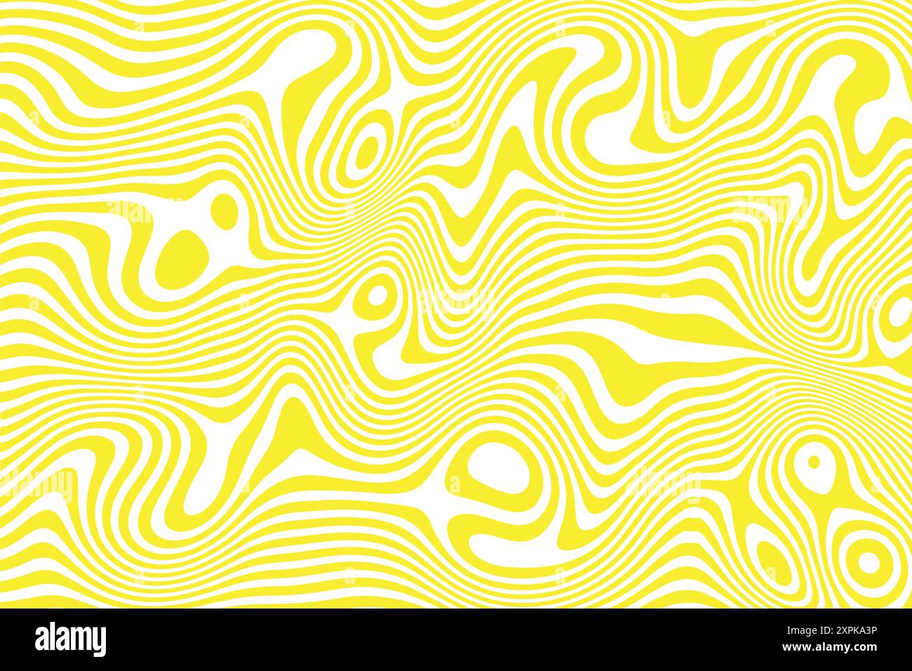Arrière-plan abstrait de lignes ondulées. Courbes liquides jaunes. Texture de marbre. Imprimé camouflage. Motif groovy. Papier peint surréaliste avec des courbes noir et blanc Illustration de Vecteur