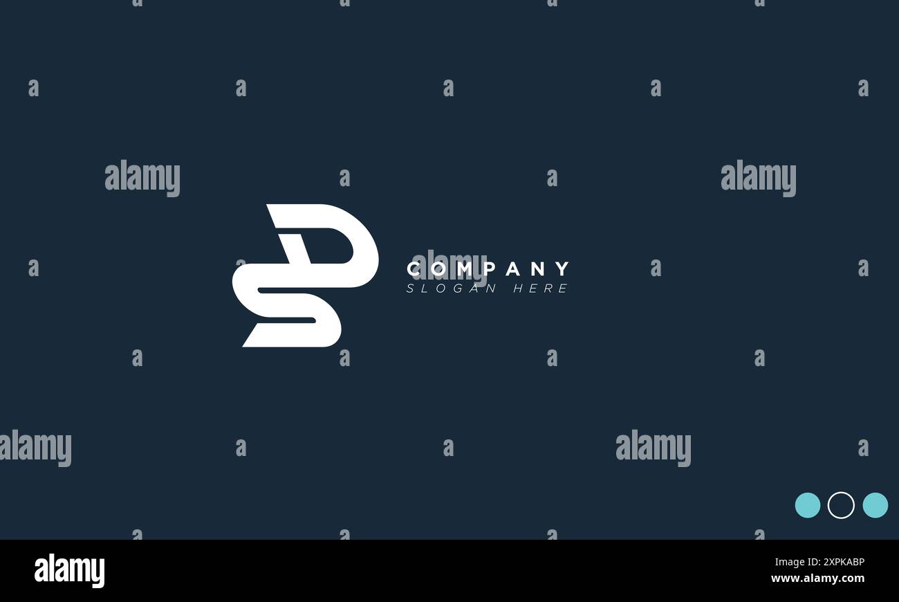 SP lettres alphabétiques initiales logo monogramme Illustration de Vecteur