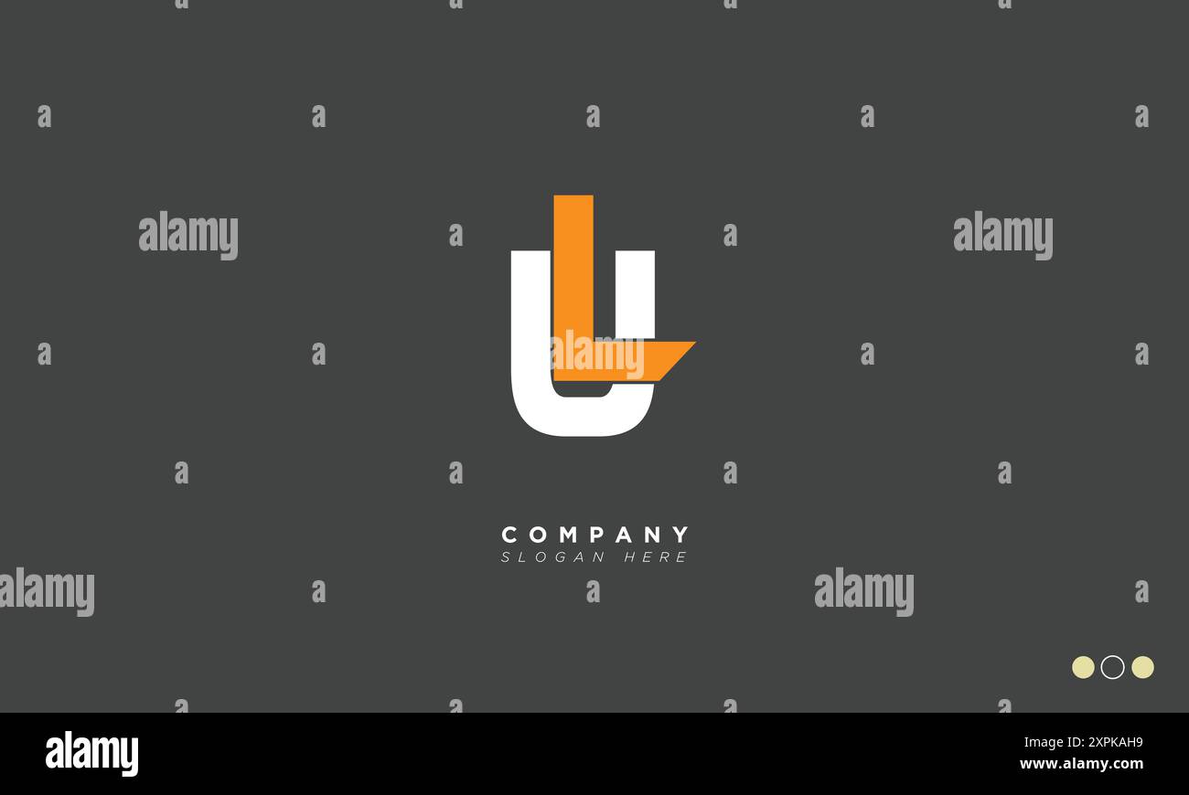 Lettres alphabétiques UL initiales Monogram logo Illustration de Vecteur