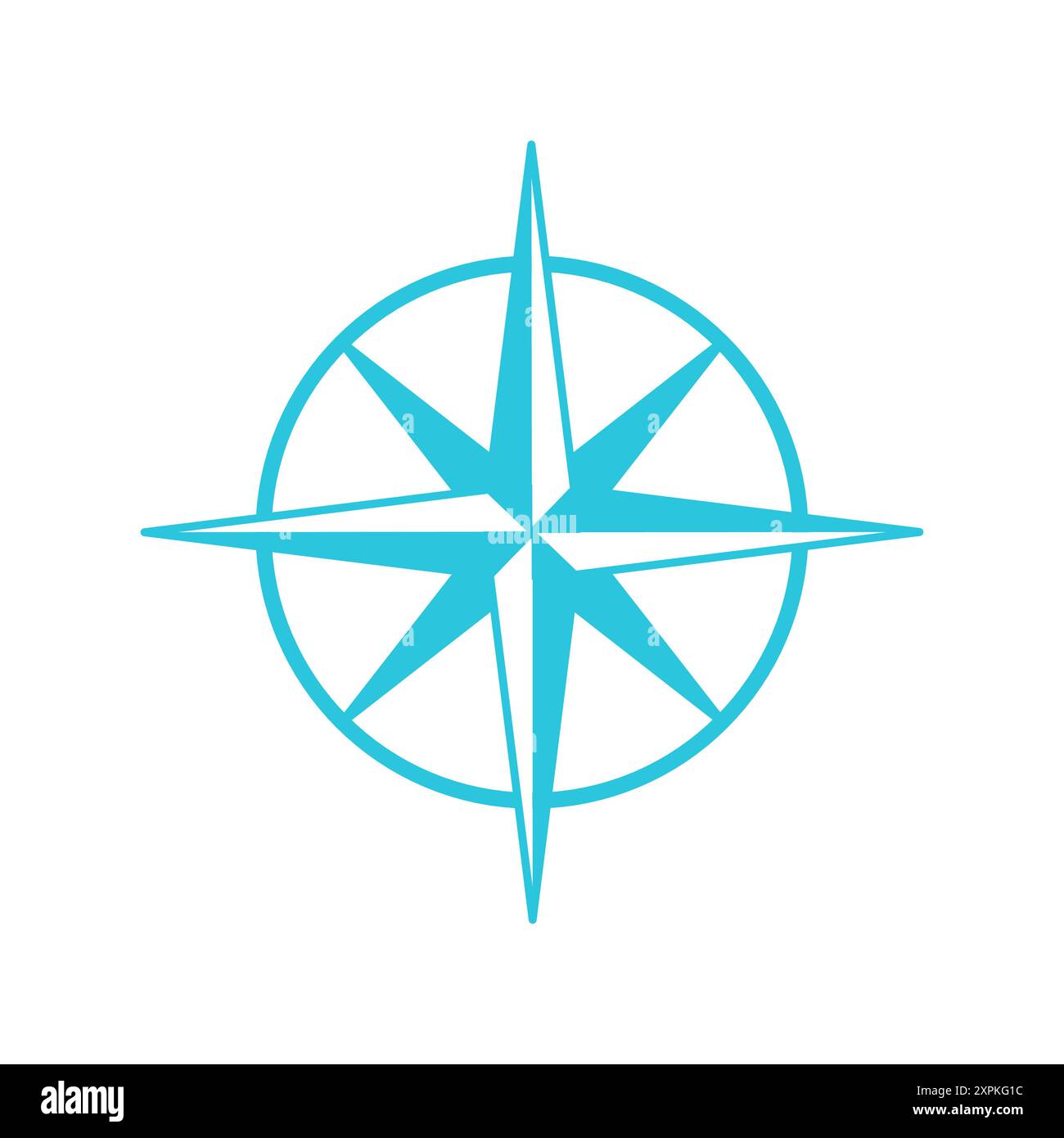 Boussole, icône navigateur. Isolé sur fond blanc. À partir du jeu d'icônes bleues. Illustration de Vecteur