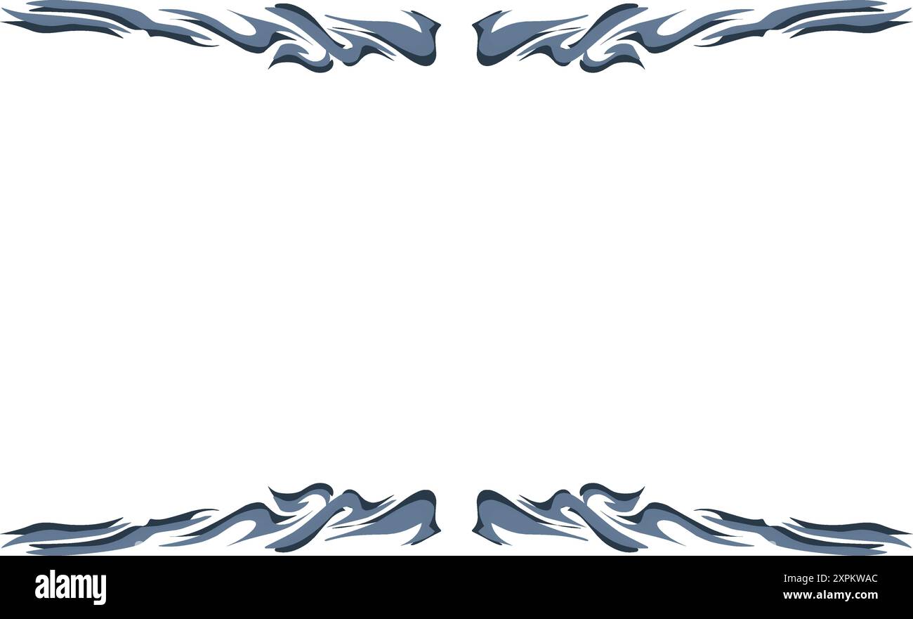 Fond abstrait avec bordure ou cadre bleu élémentaire. Parfait pour les fonds de cartes, couvertures de livres, affiches, bannières Illustration de Vecteur