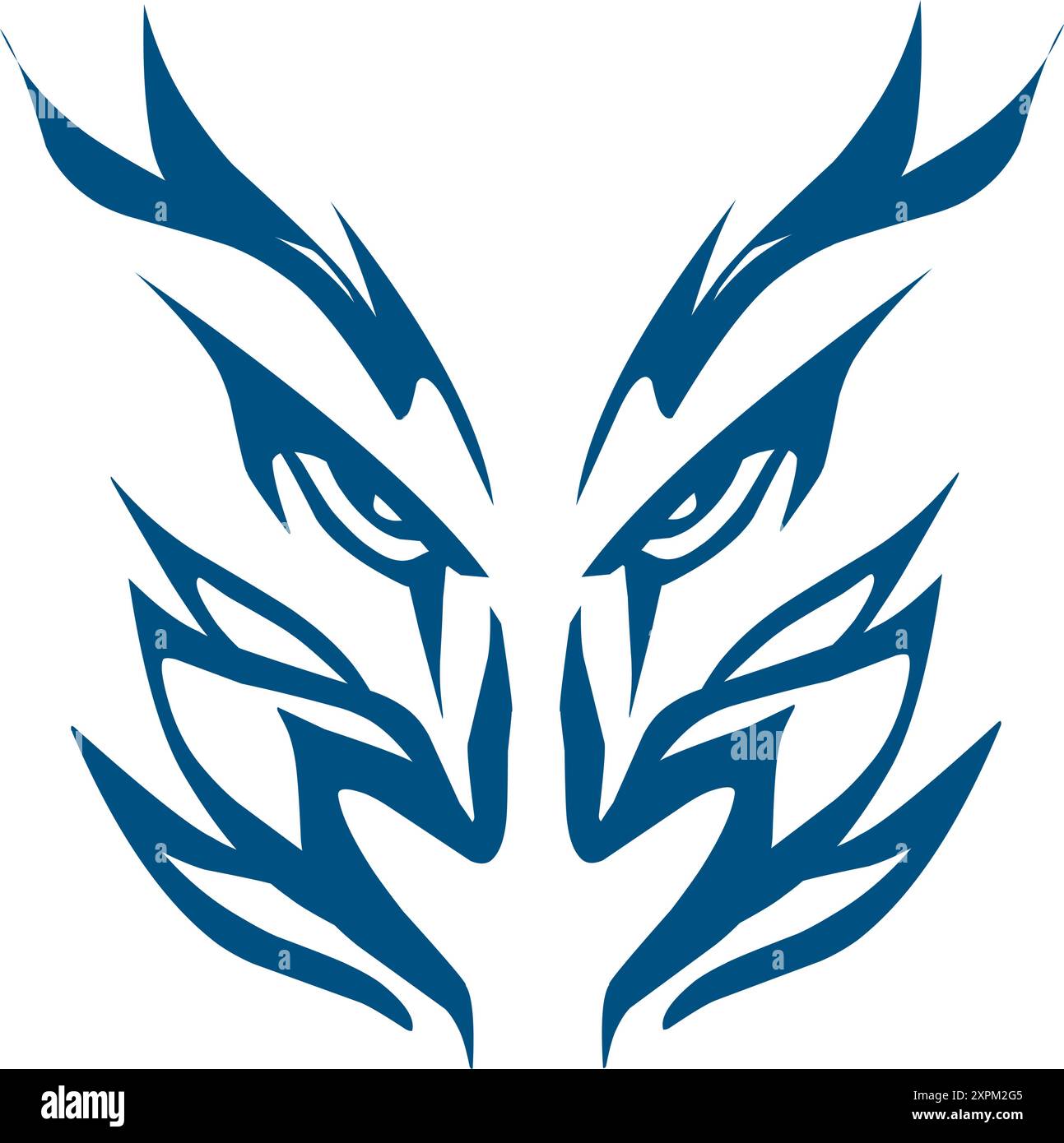 Eagle Eye illustration tribale. Parfait pour les autocollants, logos, icônes, éléments d'affiche, bannières, vêtements, chapeaux Illustration de Vecteur