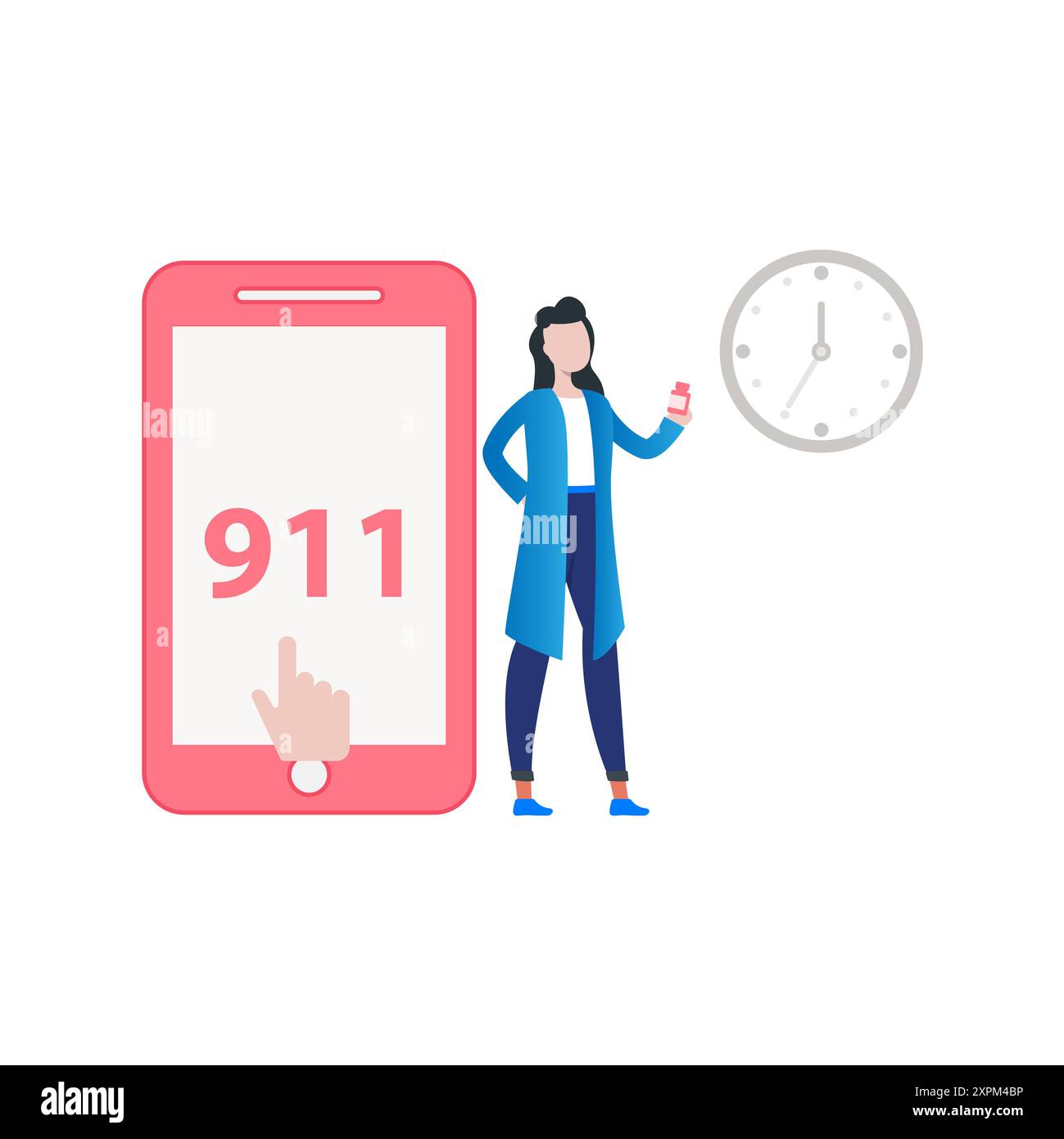 Appelez le 911 en cas d'urgence. Banque D'Images