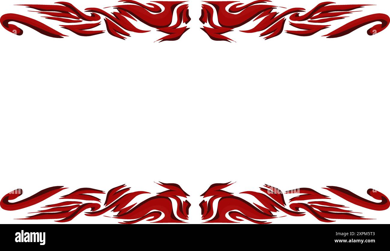 Illustration de cadre vintage abstrait rouge. Parfait pour les cartes d'invitation, les voeux, les bannières, les affiches Illustration de Vecteur