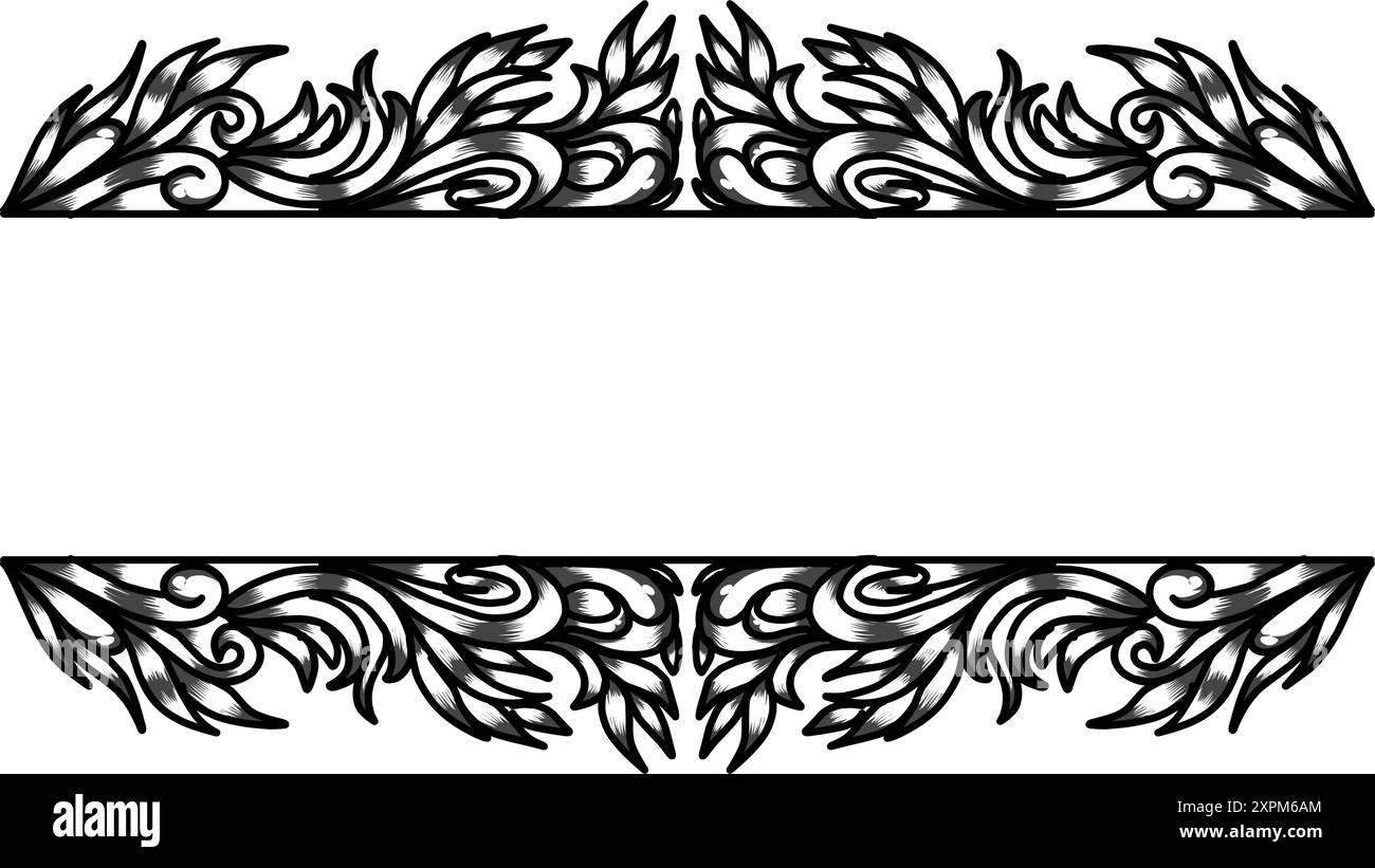 Design de cadre noir vintage. Parfait pour les cartes d'invitation, couvertures de livres, fonds d'écran, bannières, web Illustration de Vecteur