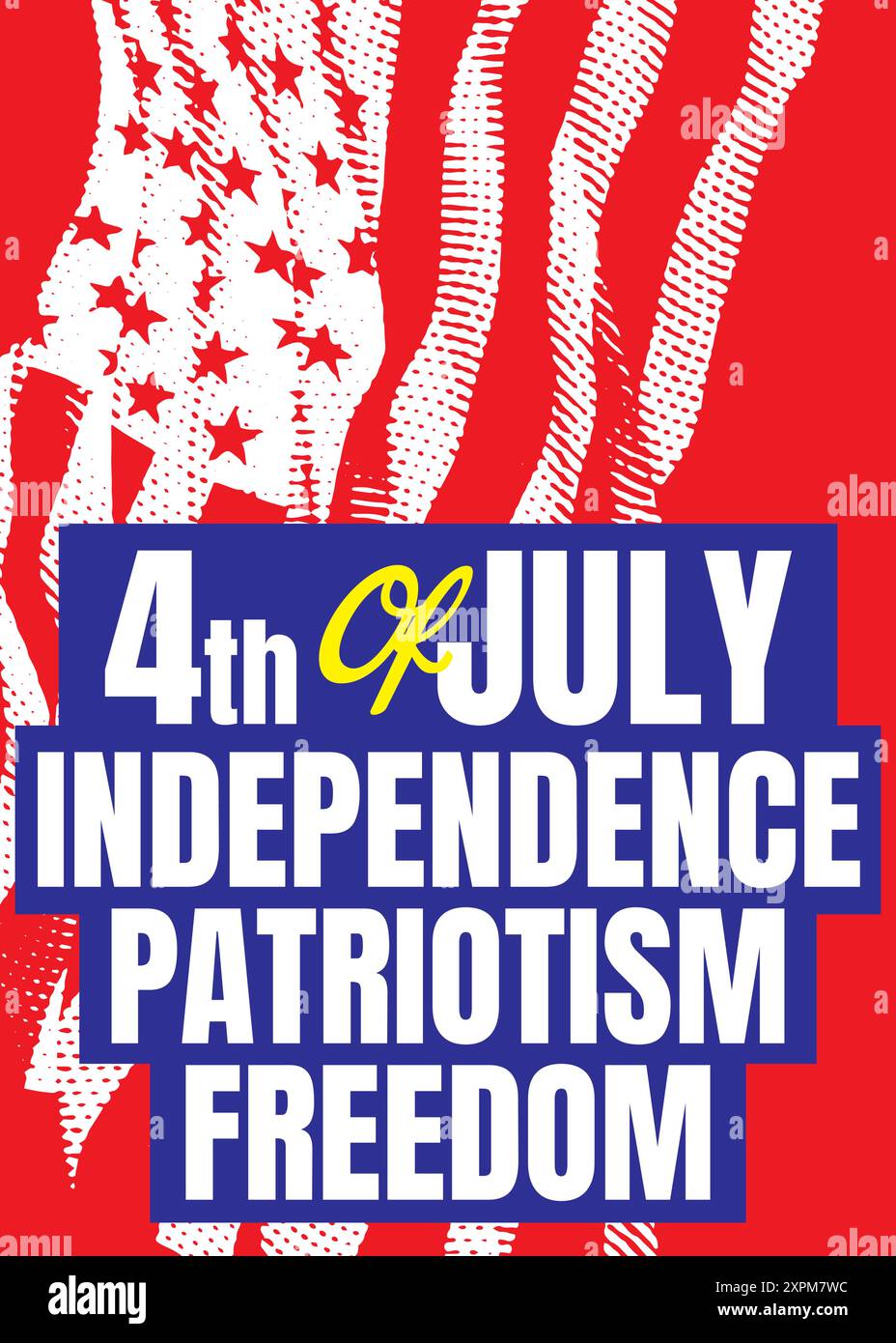 Affiche, bannière, flyer, arrière-plan, modèle, jour de l'indépendance du 4 juillet avec les salutations, et illustration de statue de liberté, pour publication sur les médias sociaux Illustration de Vecteur