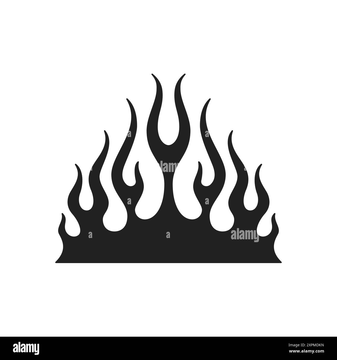 Y2K futuriste flamme brûlante Blaze silhouette icône noire vecteur plat illustration. Abstrait inflammable flamboyant psychédélique mystère ethnique néo goth Illustration de Vecteur