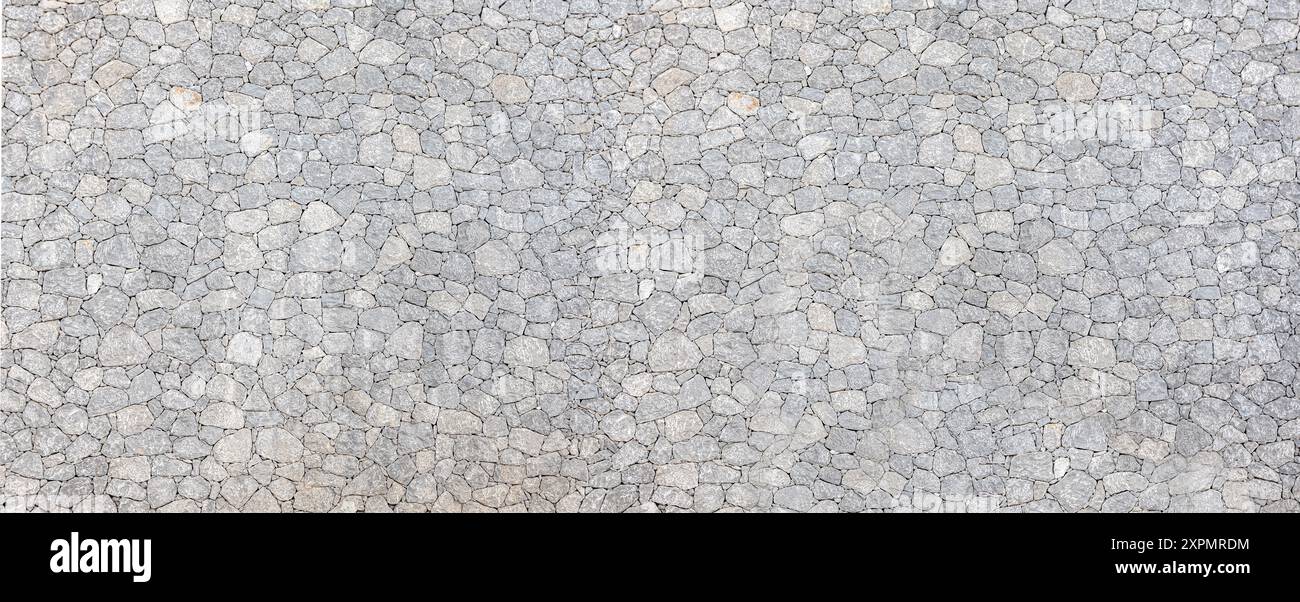 Photo de fond panoramique de texture de mur en pierre Banque D'Images