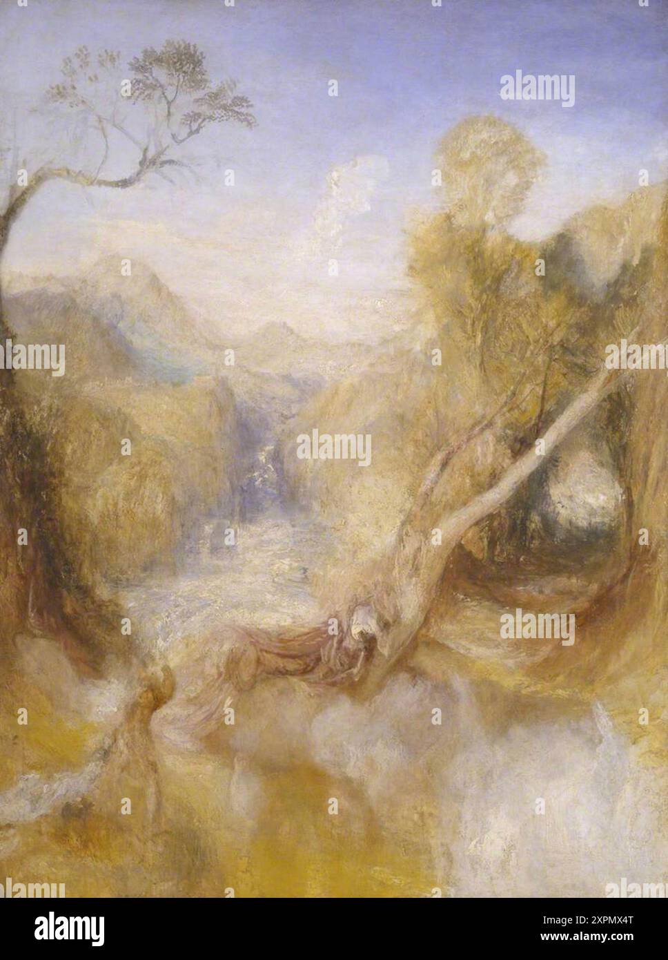 Turner, Joseph Mallord William, 1775-1851, la mort d'Actaeon, avec une vue lointaine de Montjovet, Val d'Aoste Banque D'Images
