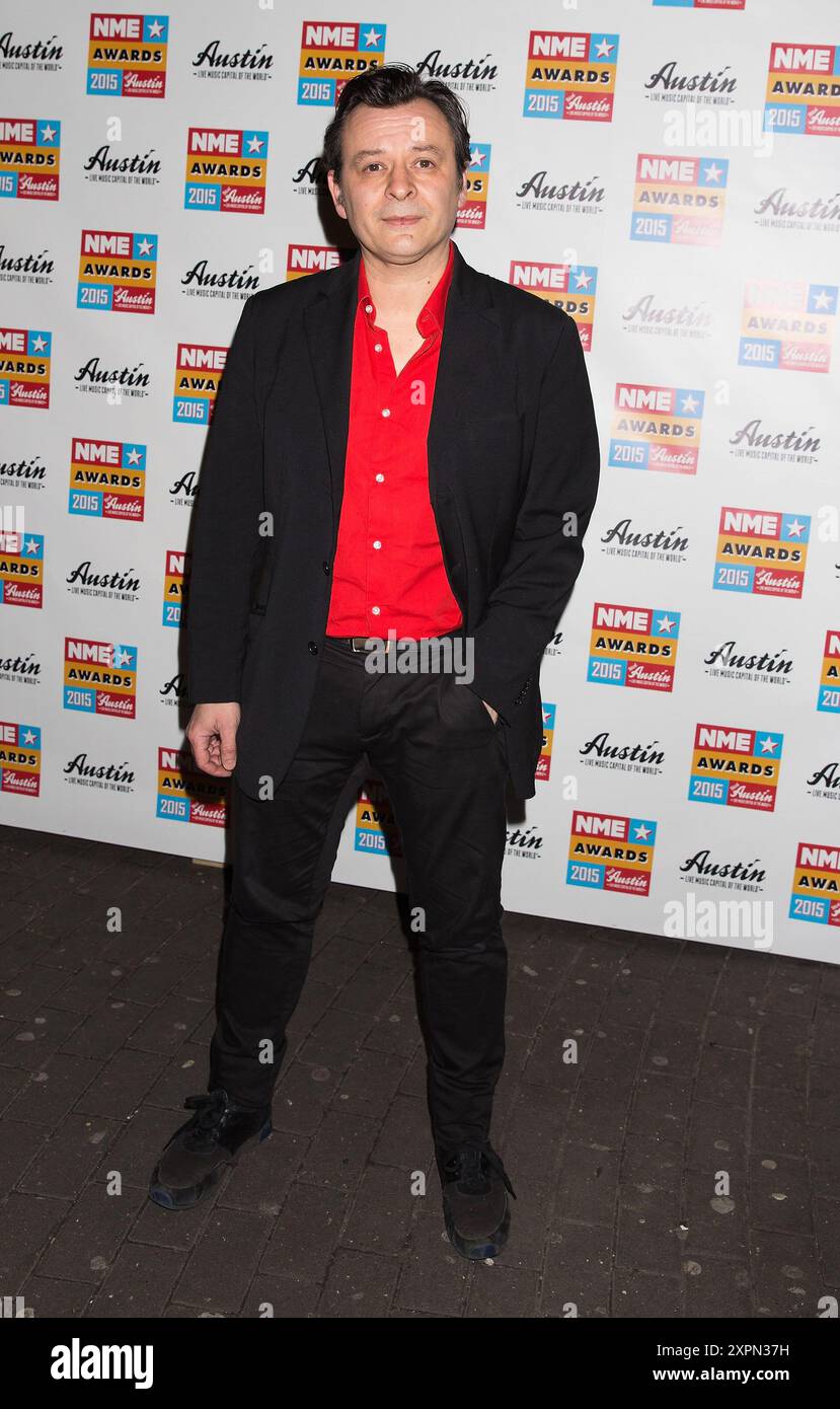 Londres, Royaume-Uni. 18 février 2015. James Dean Bradfield de participe aux arrivées aux NME Awards à la Brixton Academy le 18 février 2015 à Londres, Angleterre, Royaume-Uni. Crédit : S.A. / Alamy Live News Banque D'Images