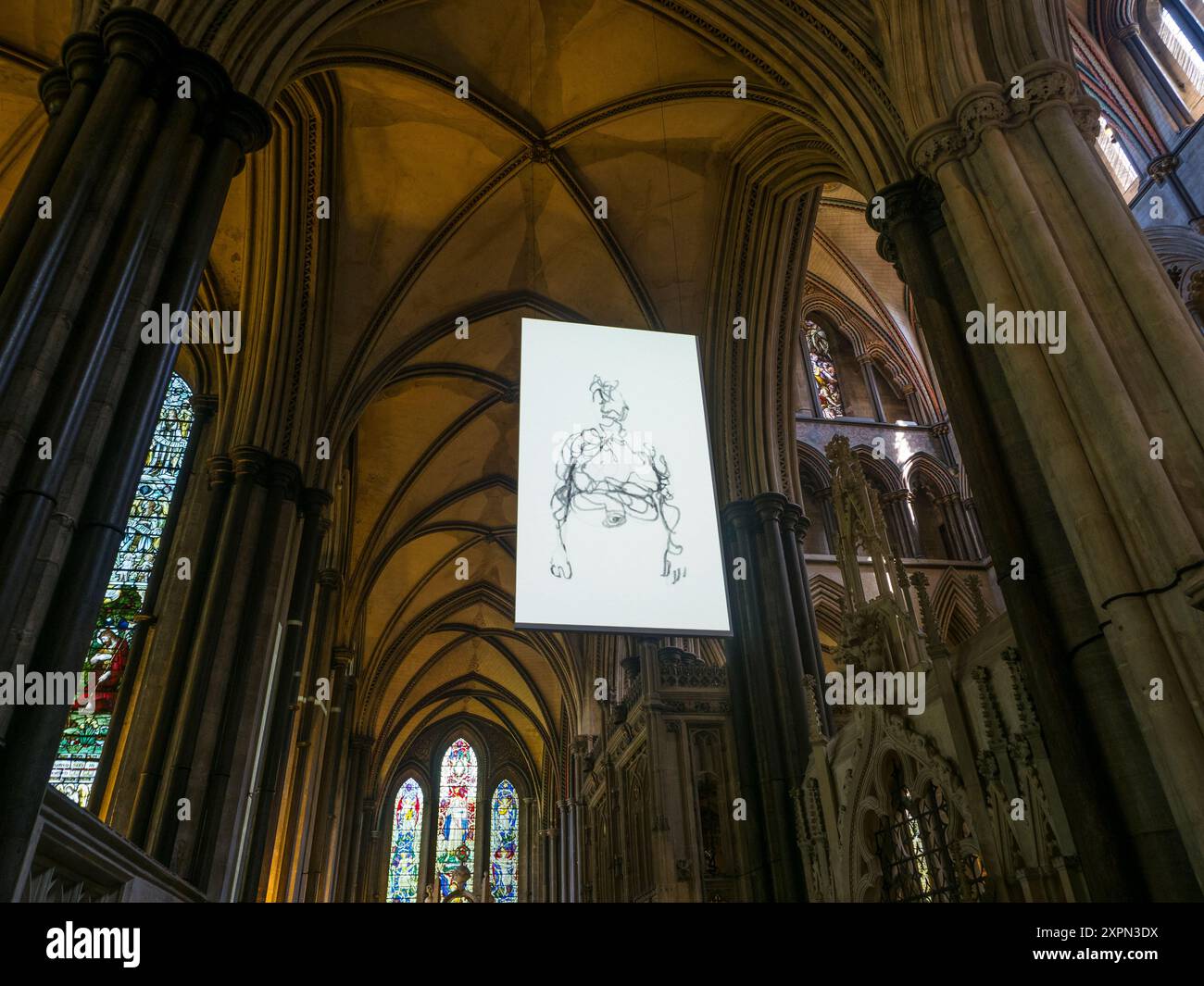 Our Earth, Environmental Art Project, Salisbury Cathedral, Salisbury, Wiltshire, Angleterre, Royaume-Uni, GB. Banque D'Images