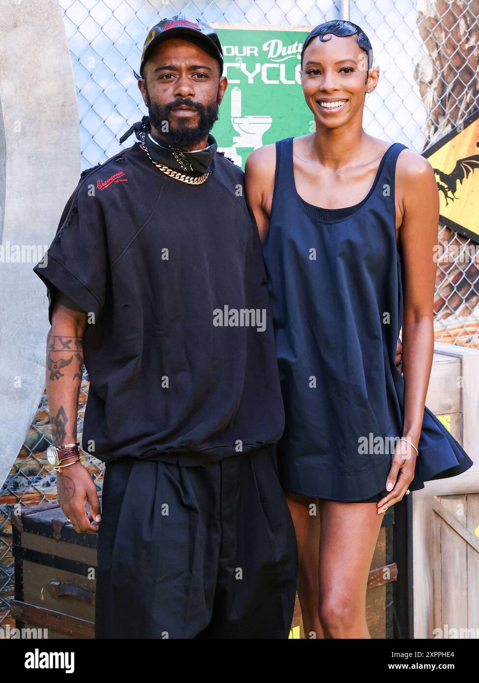 Hollywood, États-Unis. 06 août 2024. HOLLYWOOD, LOS ANGELES, CALIFORNIE, États-Unis - 06 AOÛT : LaKeith Stanfield et Kasmere Trice arrivent à l'événement spécial des fans de Lionsgate films « Borderlands » qui se tient au TCL Chinese Theatre IMAX le 6 août 2024 à Hollywood, Los Angeles, Californie, États-Unis. (Photo de Xavier Collin/image Press Agency) crédit : image Press Agency/Alamy Live News Banque D'Images