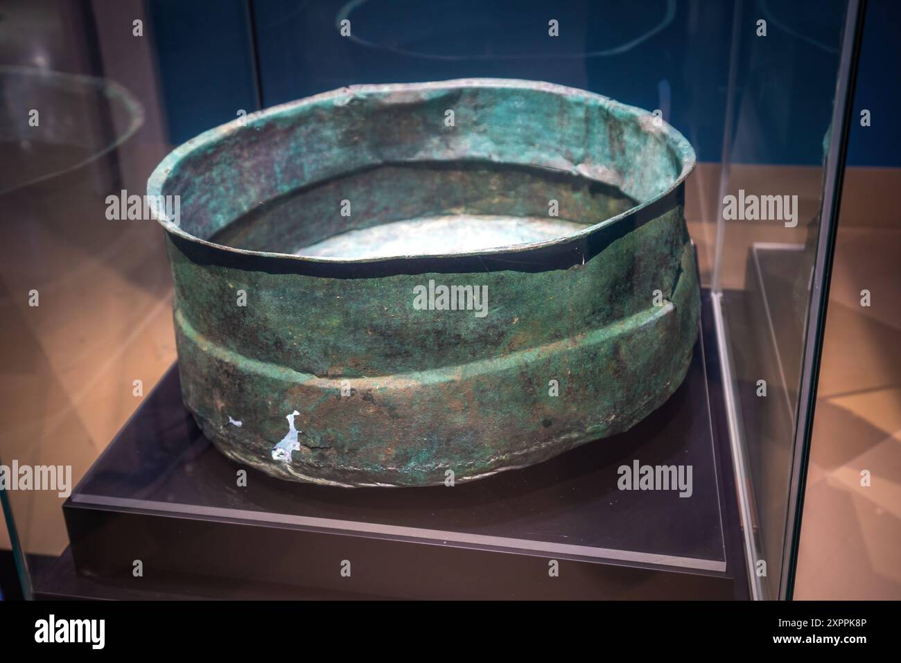 Caveau en cuivre - partie du Trésor de Seuso au Musée national hongrois - Budapest, Hongrie Banque D'Images