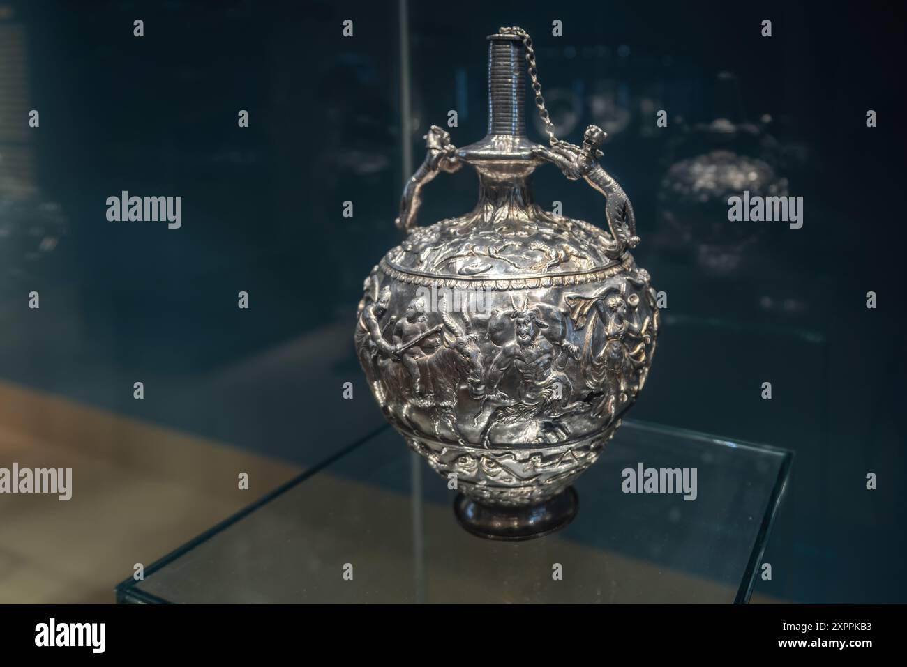 Dionysos Amphora - fait partie du Trésor de Seuso au Musée national hongrois - Budapest, Hongrie Banque D'Images
