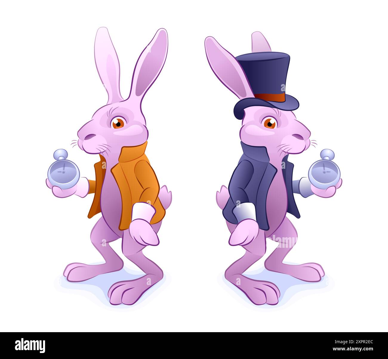 Lapins de dessins animés Illustration de Vecteur