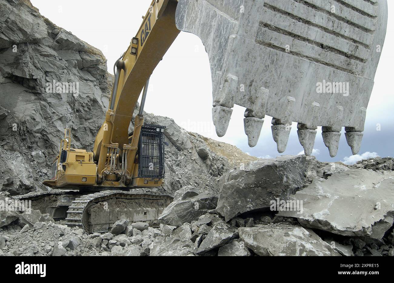 L'extraction de marne at Quarry pour l'usine de ciment Banque D'Images