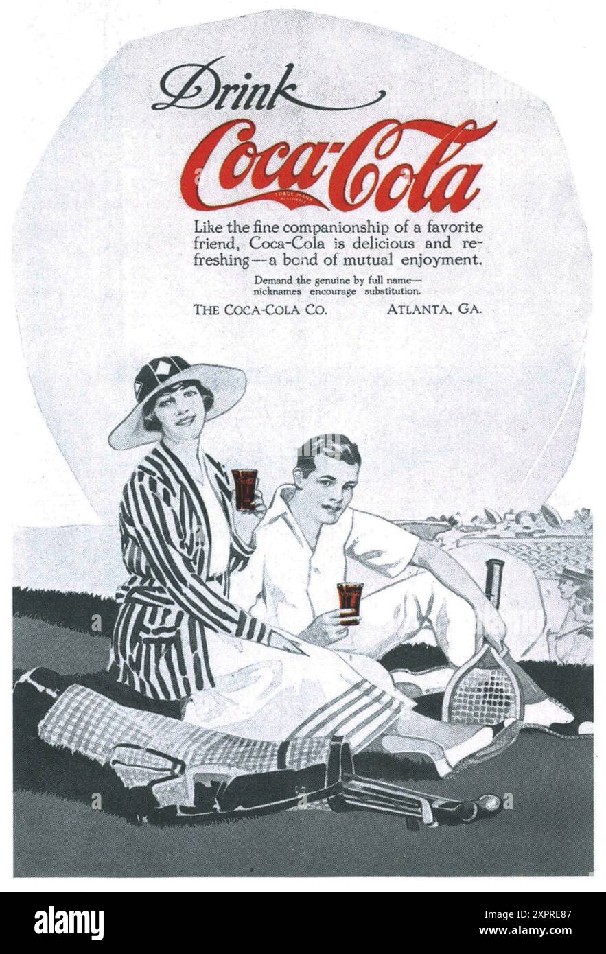 1917 annonce Coca Cola Banque D'Images