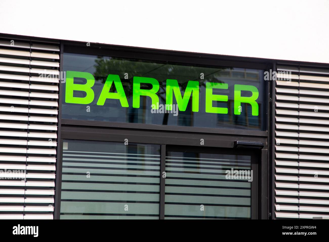 Logo de la compagnie d'assurance maladie BARMER au bureau de Ludwigshafen am Rhein, Allemagne Banque D'Images