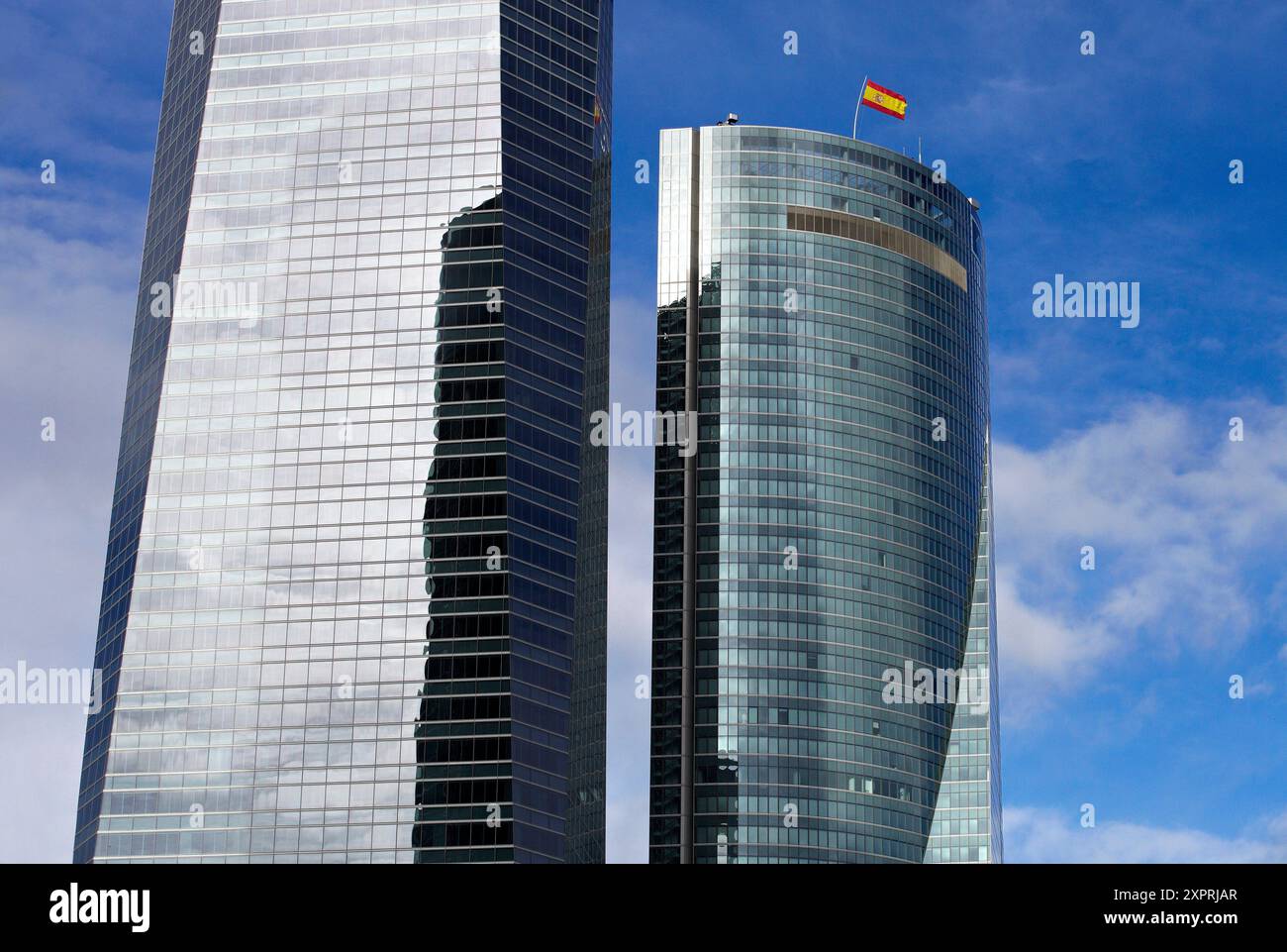 Torre de Cristal et Torre Espacio, CTBA, Cuatro Torres Business Area, Madrid, Espagne. Banque D'Images
