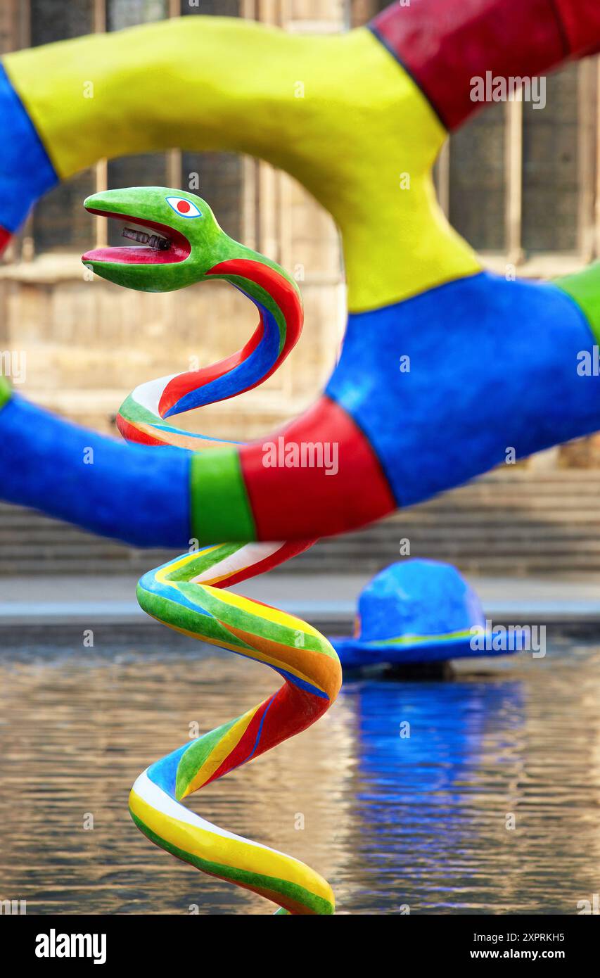 Fontaine Stravinsky. Centre George Pompidou. Paris. France. Banque D'Images