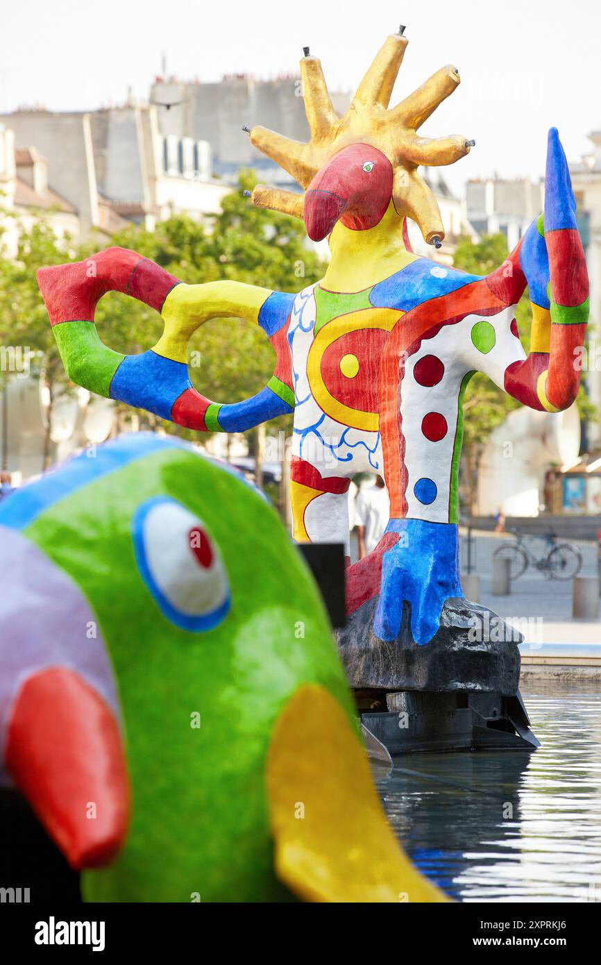 Fontaine Stravinsky. Centre George Pompidou. Paris. France. Banque D'Images