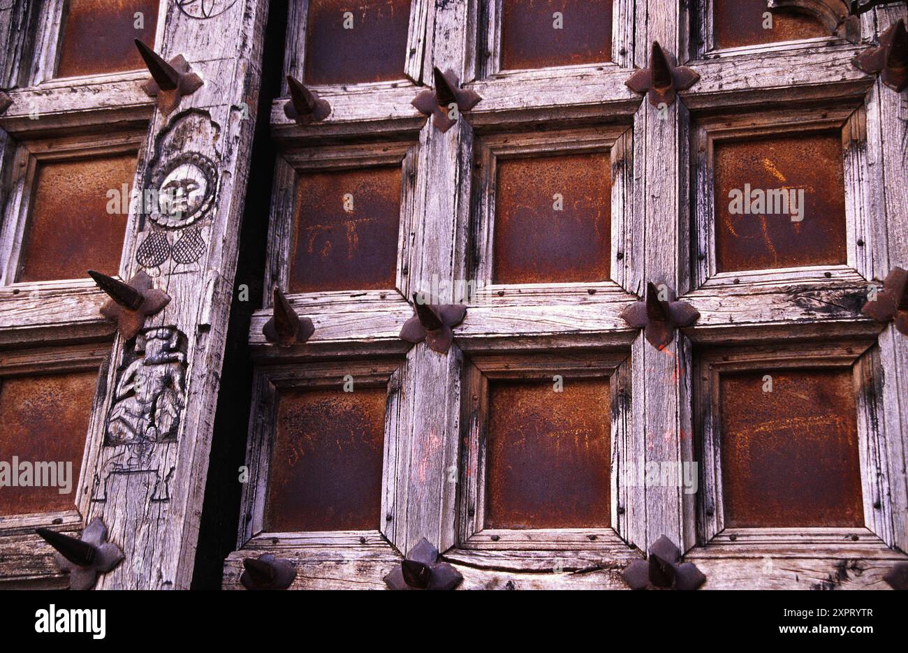 Porte fortifiée haveli. Bundi. Vindhya. Le Rajasthan. L'Inde. Banque D'Images
