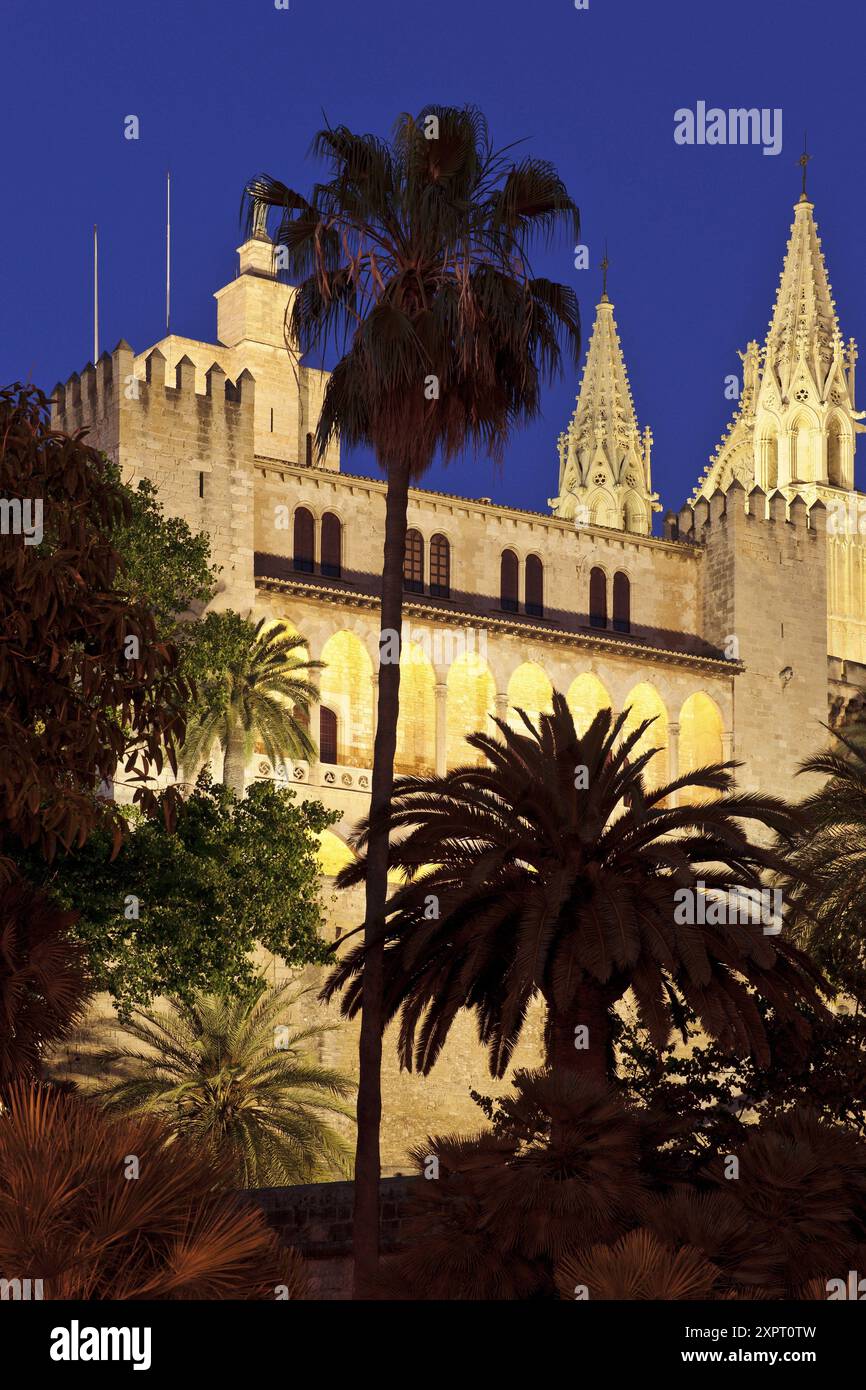 Palais Royal de l'Almudaina, XIII-XXI siècles Palma de Majorque Îles Baléares Espagne Banque D'Images