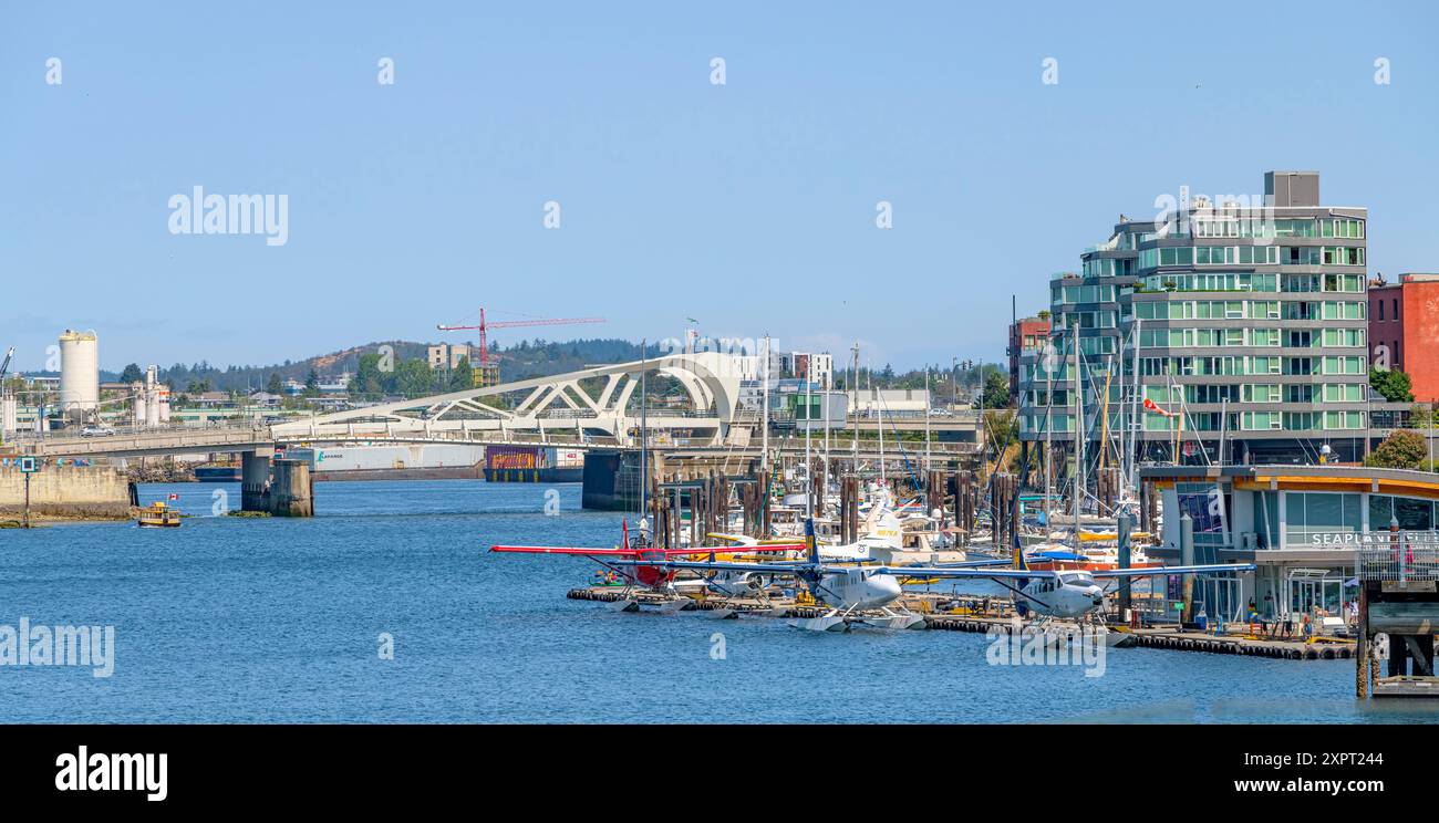 Victoria BC Canada- Juky 22- 2024 bâtiments du centre-ville vue sur la scène touristique Victoria BC Canada. Banque D'Images