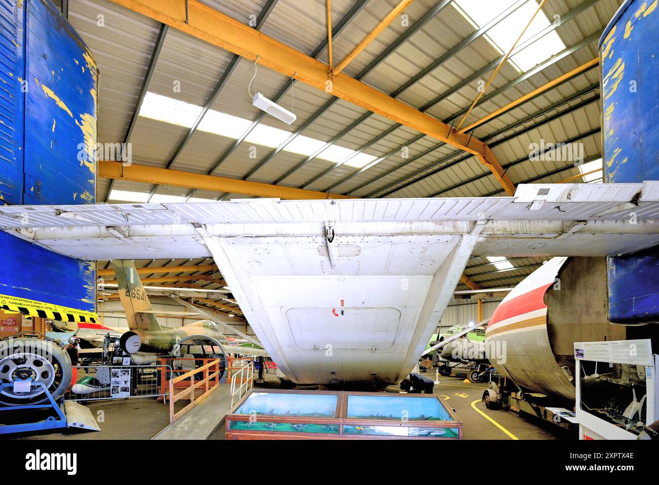 NESLAM AERO Museum Sunderland statique Twin ailned Short Skyvan chaussure Horned vue arrière le transit van des cieux Banque D'Images