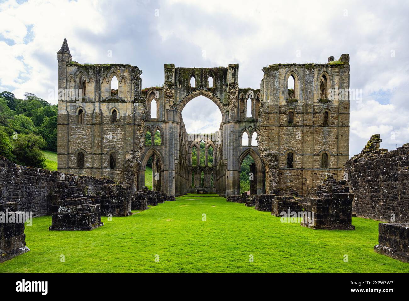 Abbaye de Rievaulx, North York Moors National Park, North Yorkshire, Angleterre Banque D'Images