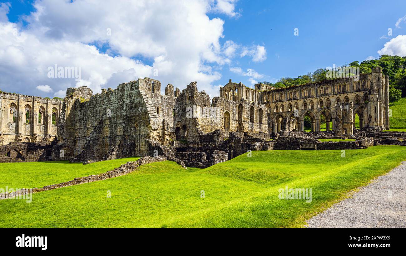 Abbaye de Rievaulx, North York Moors National Park, North Yorkshire, Angleterre Banque D'Images