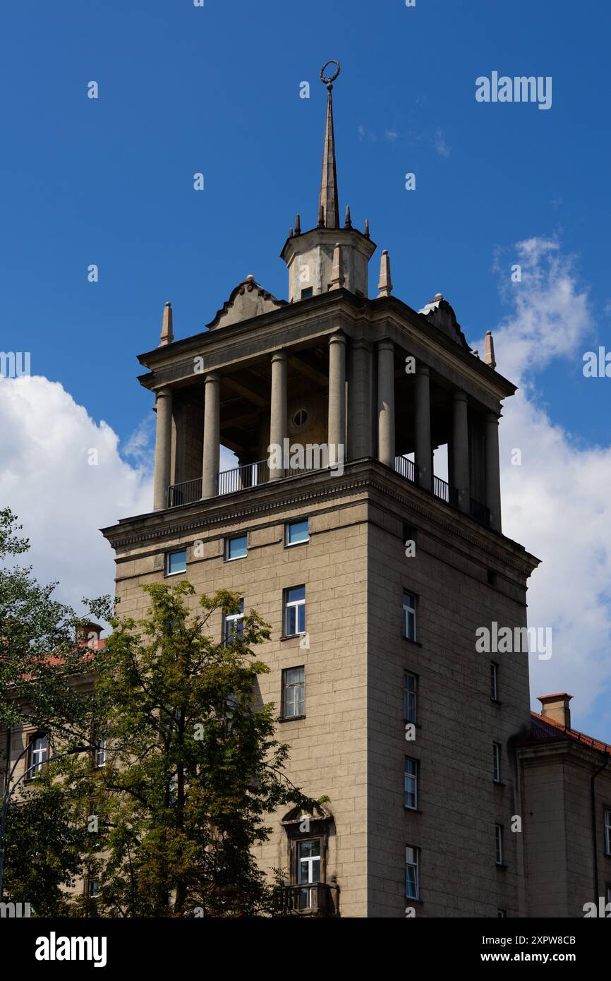 Ancienne Maison du scientifique. Vilnius, Lituanie Banque D'Images