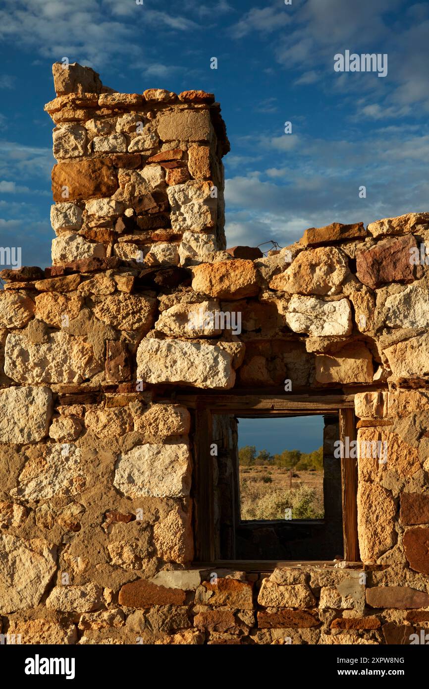 Blanchewater Ruins, Strzelecki Track, Outback Australie méridionale, Australie Banque D'Images