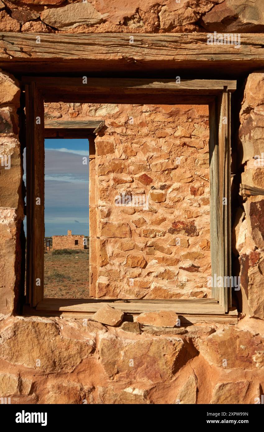 Ruins of Exchange Hotel, Farina Ghost Town, Outback Australie méridionale, Australie Banque D'Images